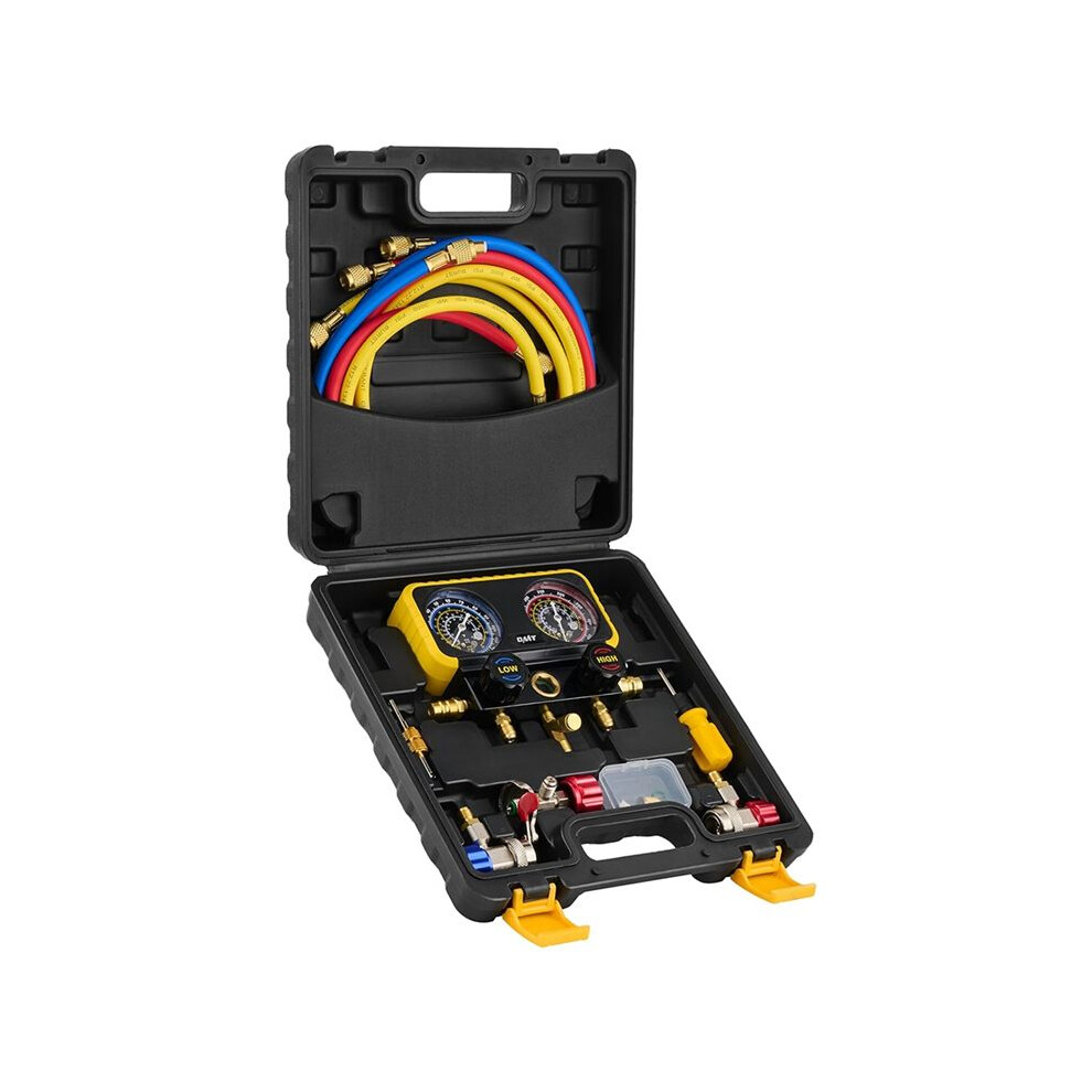 Ac Manifold Gauge Set For R134a R12 R22 R502 Refrigerants, Automotive Ac Gauge Set, Precision Refrigerant Gauge Kit 6032654998574