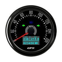 85MM GPS Tachimetro con Antenna GPS 7 Colori Retroilluminazione LED Digitale Contachilometri Calibro per 12V24V Auto Barca Marina 0-160MPH,B