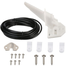 Débitmètre de Yacht pour Compteur de Vitesse de Pression Hydraulique Tube en PVC de 20 Pieds (6 M) avec Coquilles de Palourdes, Pinces et Vis