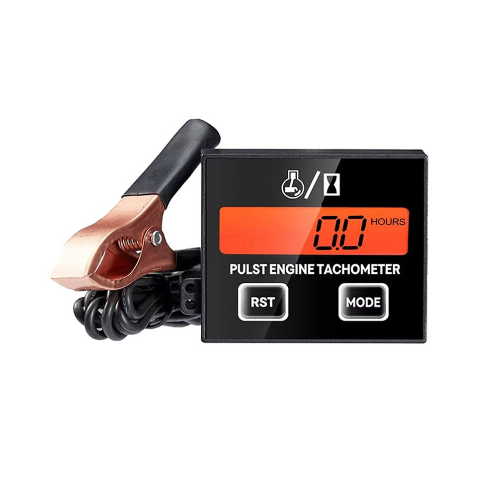 Motorcycle Tachometer Gauge Hour Meter Rpm Lcd Display For Atv Lawn Mower Gasoline Engine Spark Plugs Waterproof 4714017475954