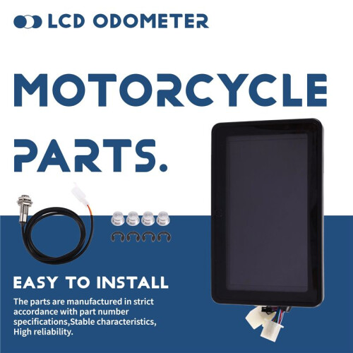 Universal Motorcycle LCD Display Cluster Replaceable Speedometer Multi-Function Instrument for 1,2,4 Cylinder Motorbike 2