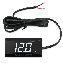 12V Batteri Voltmeter Display Digital Voltmeter LED Indikator Universal för Bil Motorcykel Voltmeter Vitt Ljus