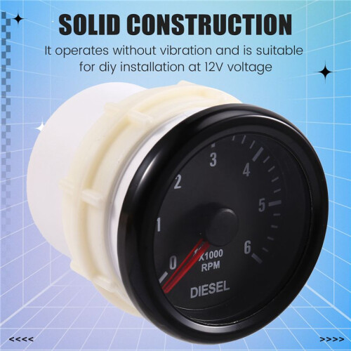 52mm 0-6000 RPM ( Dash) Electrical Tachometer Gauge for  Motor Engine 2