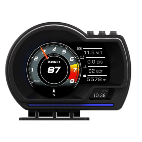 Universal OBD&GPS Dual System Instrument Speedometer   Display Multi-Function Gauge Water Temp HUD P6 1