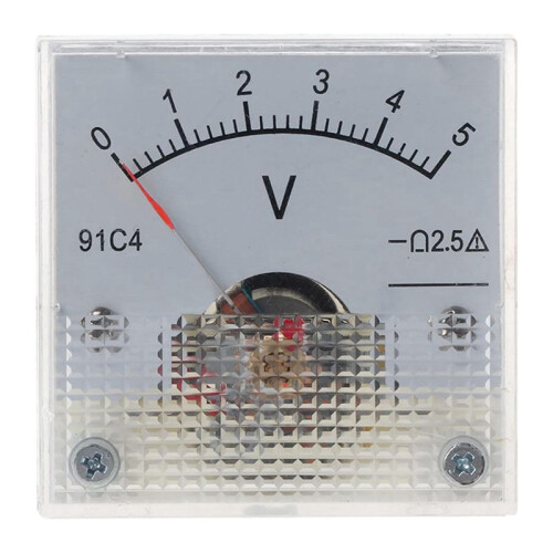 Voltmeter 91C4 für Voltmeter Analog Panel Meter Mechanischer Typ 5V Stil