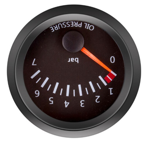 52 mm Oliedrukmeter voor Auto'S, 0-7 Bar, voor 12V Vrachtwagenoliedrukmeter 1