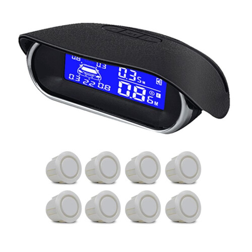 Car Parking Sensors 8  Rear Front View Reverse Backup  Kit System LCD Display Monitor B