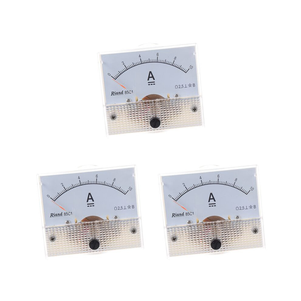 3X 85C1 0-10A Rectangle Analog Panel Ammeter Gauge 6032539545992