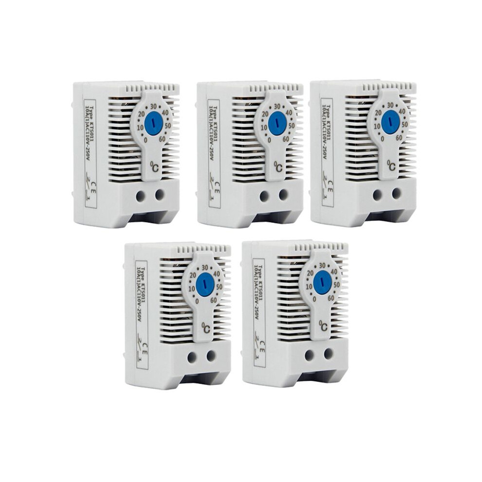 5X Kts011 No Normally Open Adjustable Mechanical Temperature Controller Cabinet Thermostat Din Rail,Used For Cooling 6031527378871