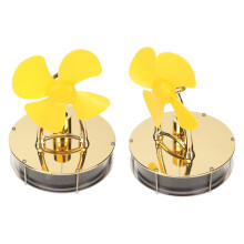 Stirling Engine Motor Model D6, Yellow Zinc Alloy, Low Temp Power Generator