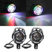 Universal LED Spotlight with Colorful Halo IP68 for Car Truck Motorcycle