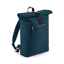 (One Size, Petrol) BagBase Unisex Recycled Roll-Top Backpack