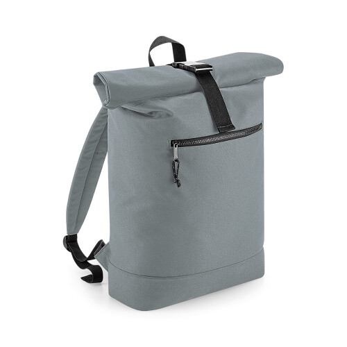 BagBase (One Size, Pure Grey) BagBase Unisex Recycled Roll-Top Backpack