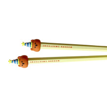 Funny Cartoon Alloy Chopsticks for Adults Kids Anti-Cake bear
