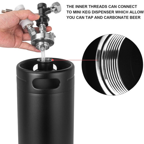 Récipient de brassage à domicile isolé par-Collection Inox 2L 2