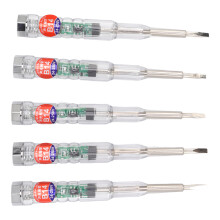 5-Piece Multi-Functional Electrical Tester Pen with LED Light, 24-250V