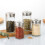 Récipient à condiments en verre avec distributeur 7