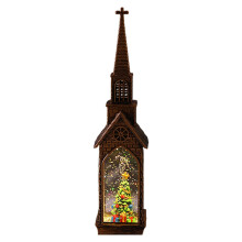 Lanterne d'église du père noël activée par l'eau, ornement de-3