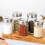 Récipient à condiments en verre avec distributeur 4