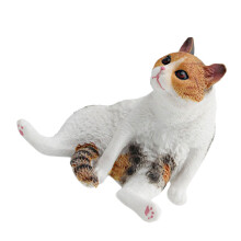 Realistische Katzen-Miniaturskulptur, kompakte-Stil A