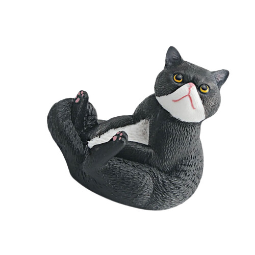 Künstlerische PVC-Katzen-Miniaturfigur, dekoratives-Stil E
