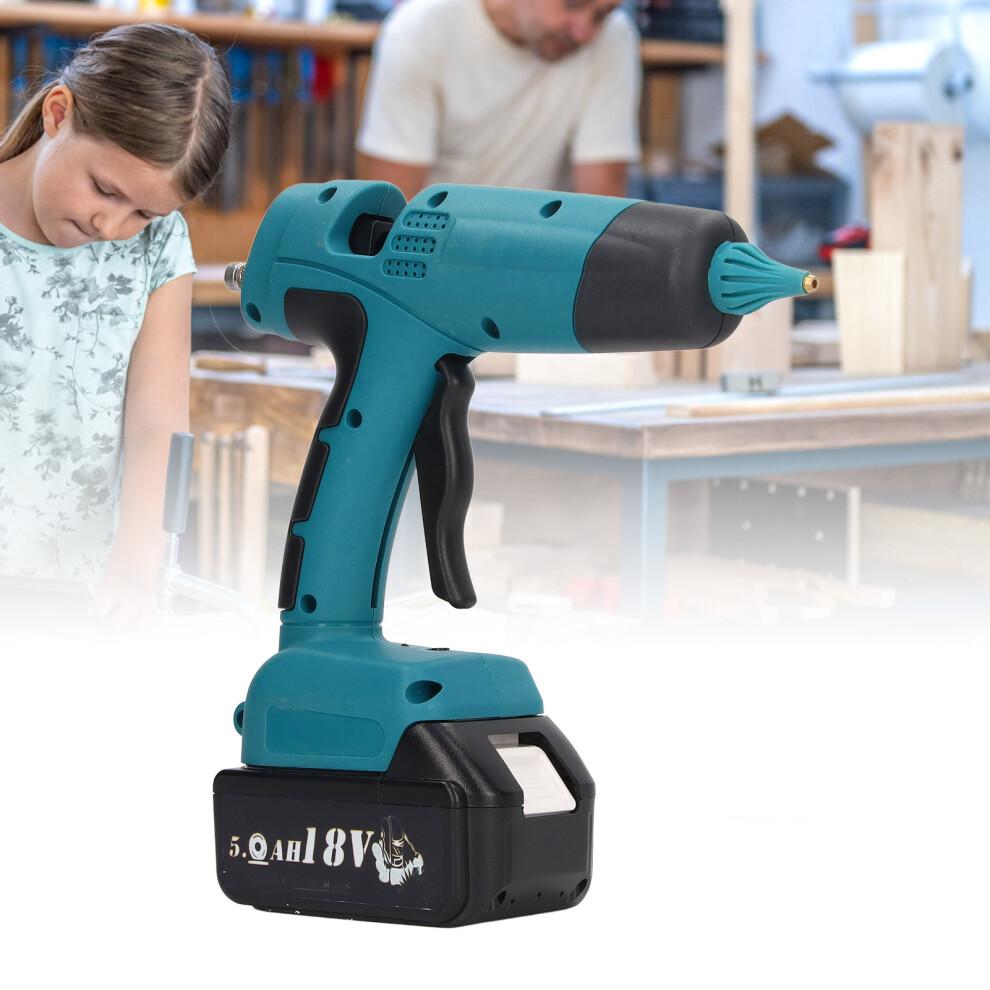 Cordless 60W Quick Heat Hot Melt Glue Gun For 18V Batteries, Blue 3771372091060