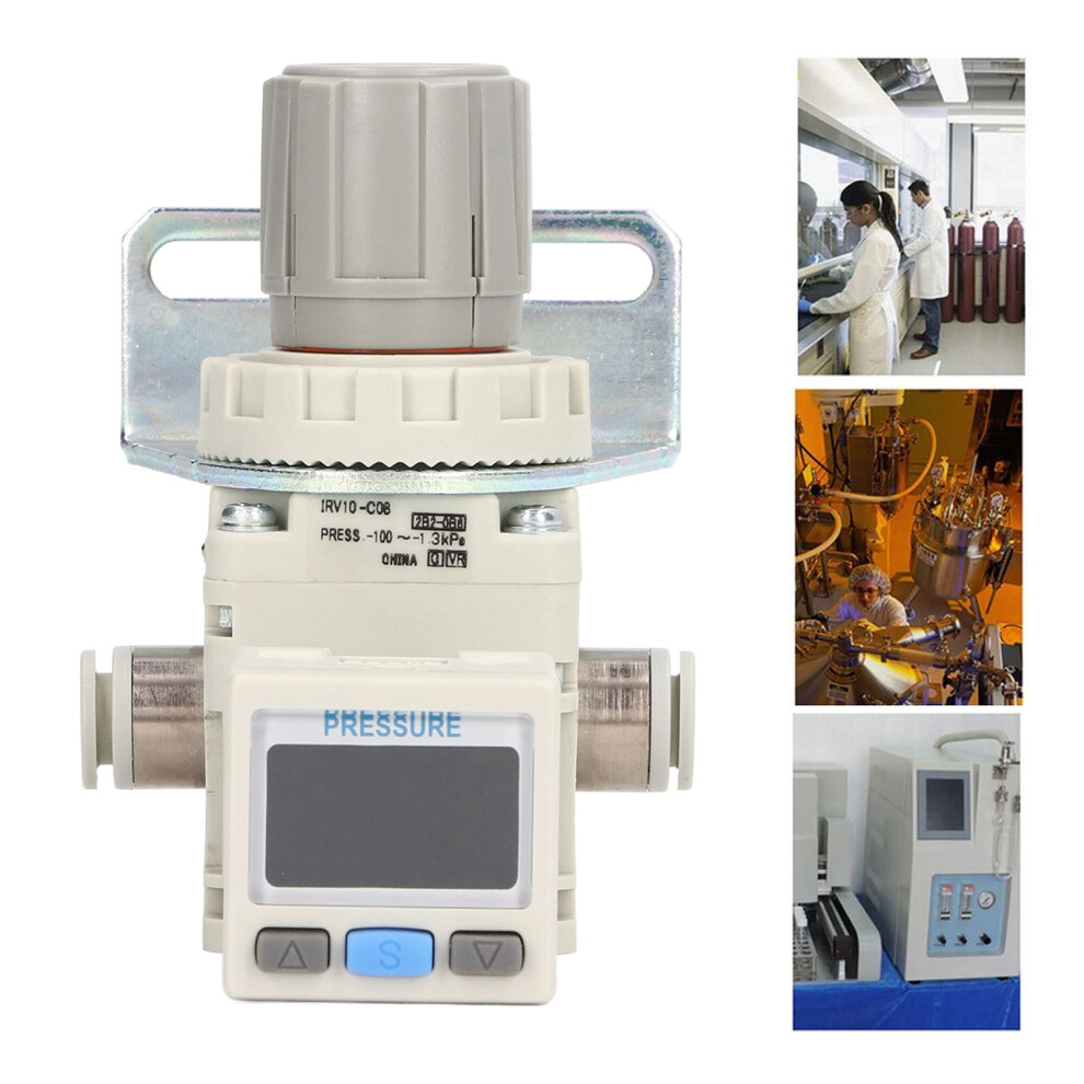 Abs Smc Mini Air Regulator With Digital Gauge, -100 To -1.3Kpa 7651372092280