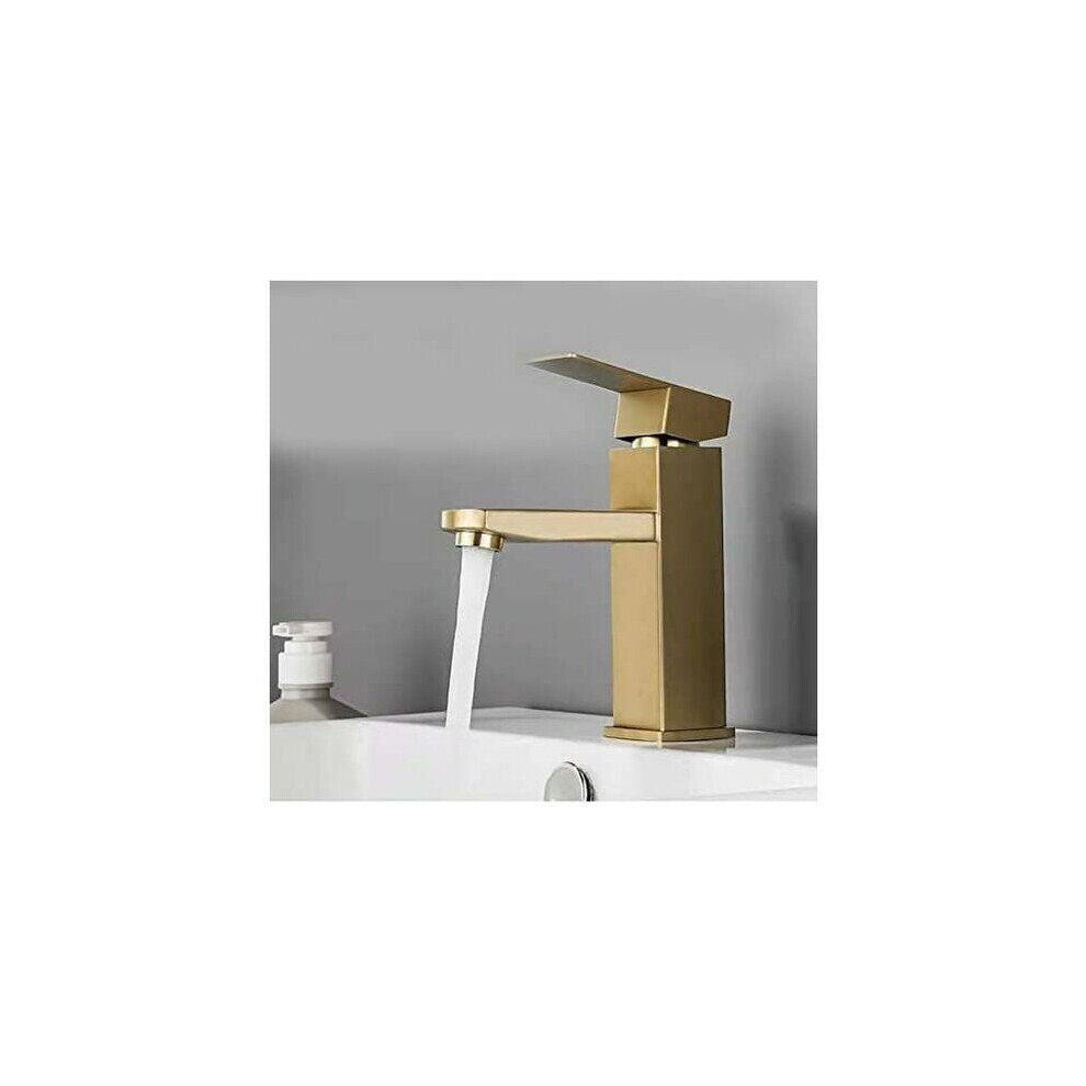 Solid Brass Bathroom Faucet, Waterfall Spout For Aesthetic Appeal, Easy Installation Process For Hassle-Free Setup, Drip-Free Ceramic Cartridge For 9358999467641
