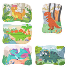 Timeless Wooden Toy Brand Presents Educational Dinosaur Puzzles, Meets Safety Standards For Worry-Free Play, Recommended For Ages 3 To 5