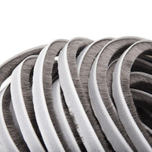 Sound Proof Window Seal Strip, Flexible Brush Strip with Windproof Dustproof Weather Strip and High Density Felt Core, Features Self Adhesive Weather