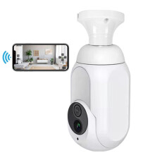 Double-band WiFi Smart Home Security Camera, 360 Degree Pan/Tilt Full-Color Night Vision, Motion Detection, Two-Way Audio Communication for Indoor