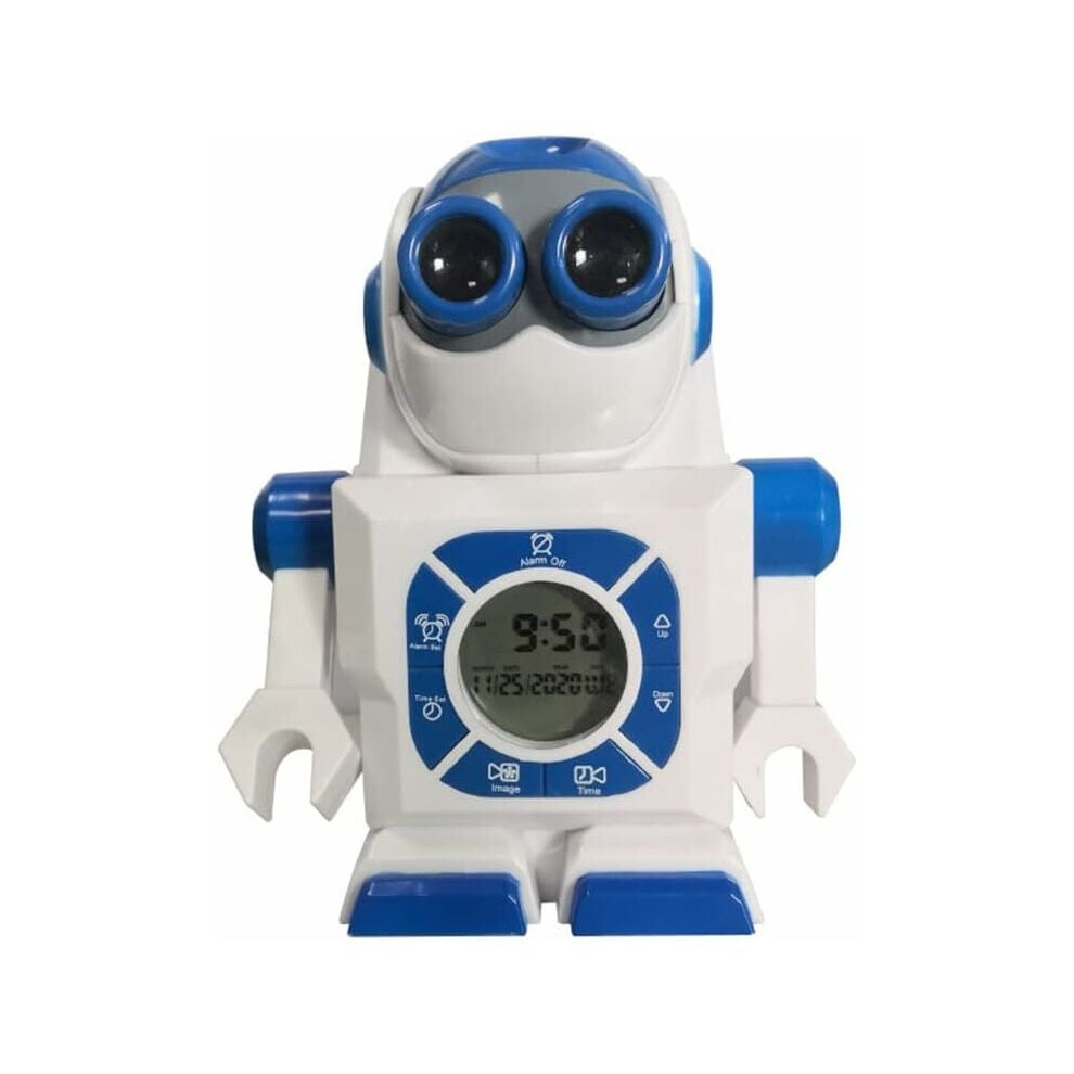Satisfaction Guarantee Talking Clock Robot, Unique and Cute Design with Programmable Actions, Silent Non-Ticking Movement for Childrens Room Bedroom