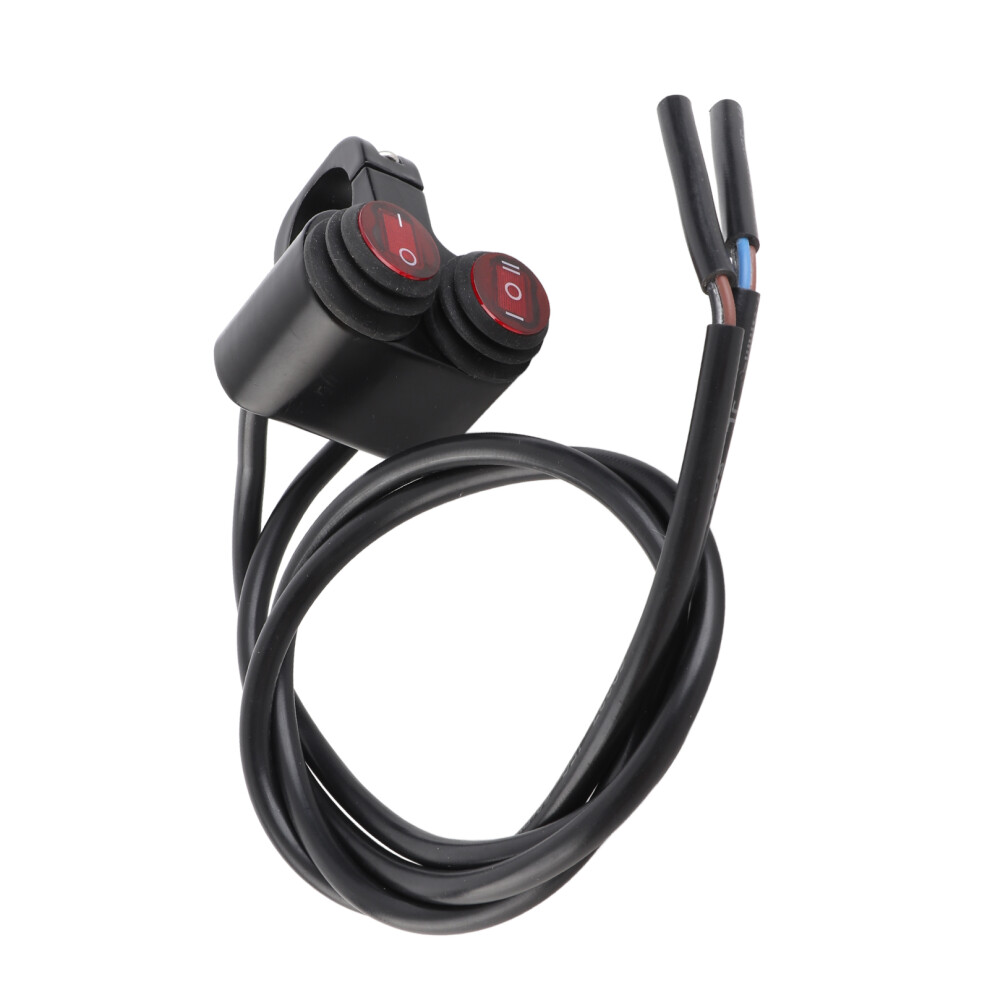 Water Resistant Motorcycle Switch 12V Aluminum Alloy Emergency Flasher With Indicator Light 4641372095438