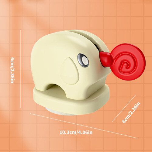 Practical Toothpaste Dispenser With Cartoon Elephant-Yellow 2