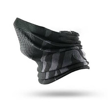 Sciarpa tubolare multifunzione con protezione UV per outdoor, nero e grigio