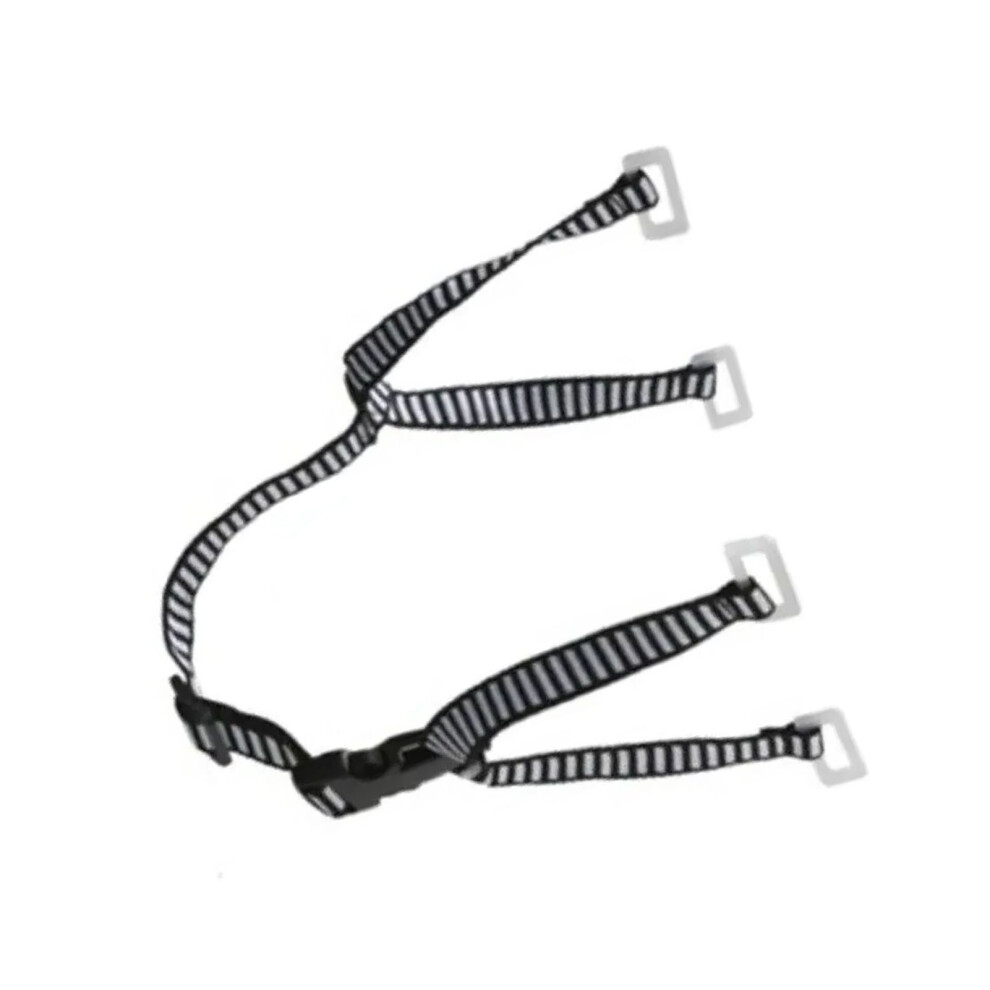 Durable 28Cm Chin Strap For Hard Hat Black & White 4 Secure Attachments 7671372096415