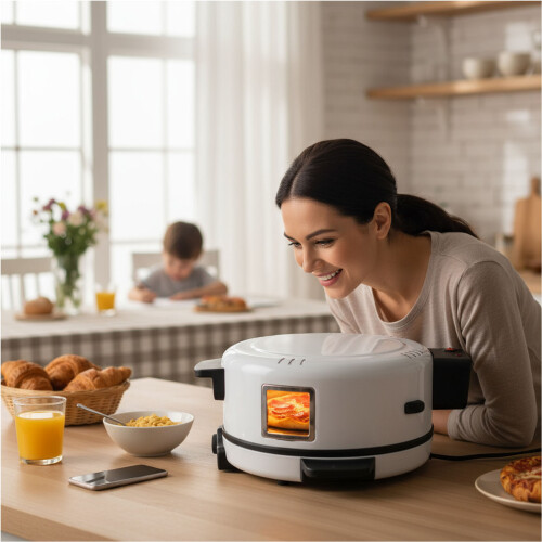 220V Home Pizza Oven With 30cm Observation Window Temperature 1