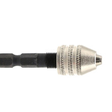 Steel Chuck Adapter 1/4" Hex Shank Push-Back Reducing 3-Jaw 0.3‑3.6mm