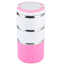 Hochwertige Lunchbox aus hygienischem Edelstahl-Innenraum, Thermo-Lunchbox mit Doppelgriffen, auslaufsicherer Lebensmittelbehälter