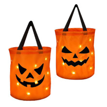 Leuchtender Süßigkeiten-Eimer mit festlicher Atmosphäre, vielseitig einsetzbar, leuchtende Geschenktüte für Kinder, Halloween-Party-Dekoration