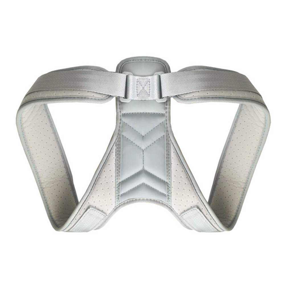 Nylon Posture Corrector Belt for Men & Women, Adjustable, Breathable, Grey