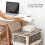 Folding Storage Box with Removable Wheels, Stackable Plastic Storage Bin with 5 Sides Can Be Opened Rounded Corner Design for Living Room Bedroom 6