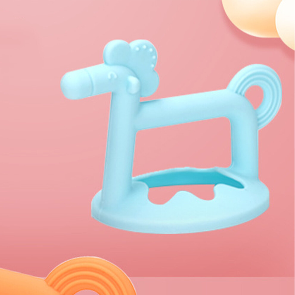 Baby Teething Ring – Soft Food Grade Silicone Chewable Toy Blue