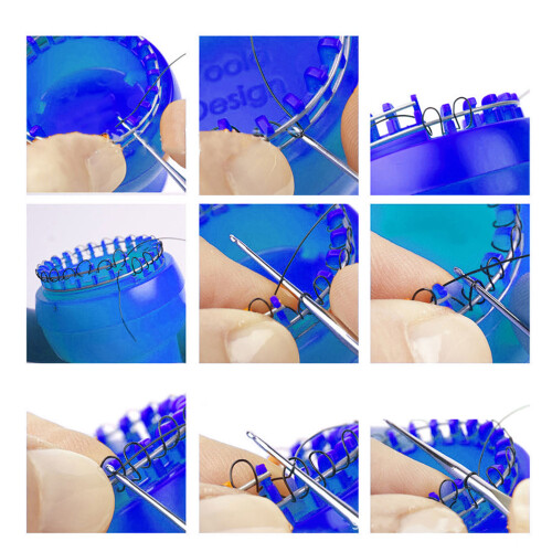 Mini Blue Ergonomic Automatic Release Knitting Machine for Household Use 2