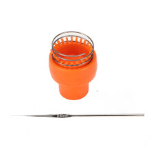 Drahtstrickring aus Orange – Ergonomischer Automatik-Abwürfer für Mütze, Schal, Socken
