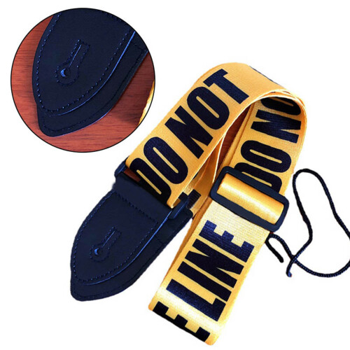 Flexible Guitar Strap: Yellow Pattern Comfortable Fit for All Guitars 2