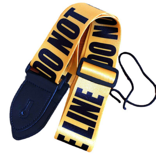 Flexible Guitar Strap: Yellow Pattern Comfortable Fit for All Guitars 1