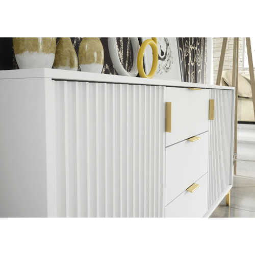 Sideboard 140cm Tide Crest - White & Gold 2