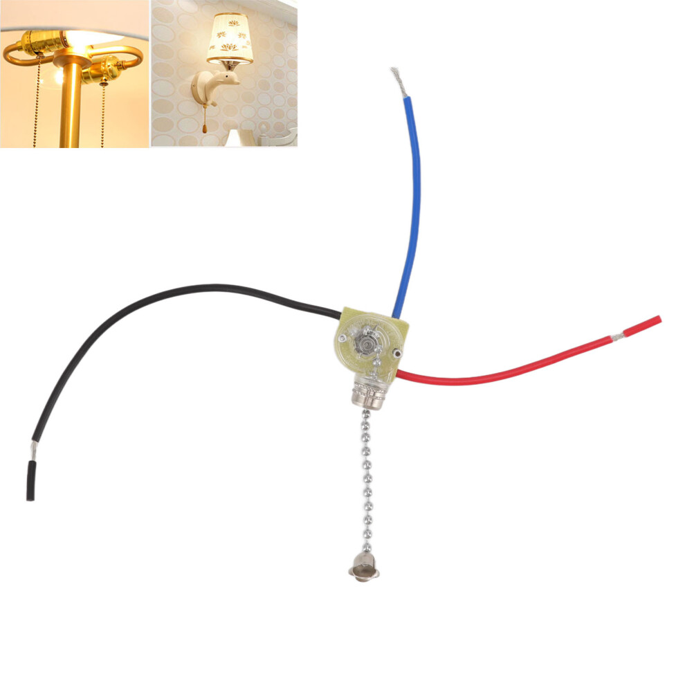 4Pcs Ceiling Fan Light Switch Replacement Lamp Pull Chain Switch 250V/125V 7891372109773