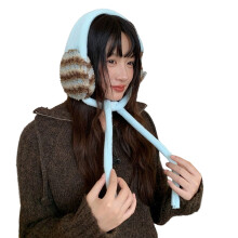Soft and Warm Ear Cover Simple Tie Ear Warmer for-Sky Blue